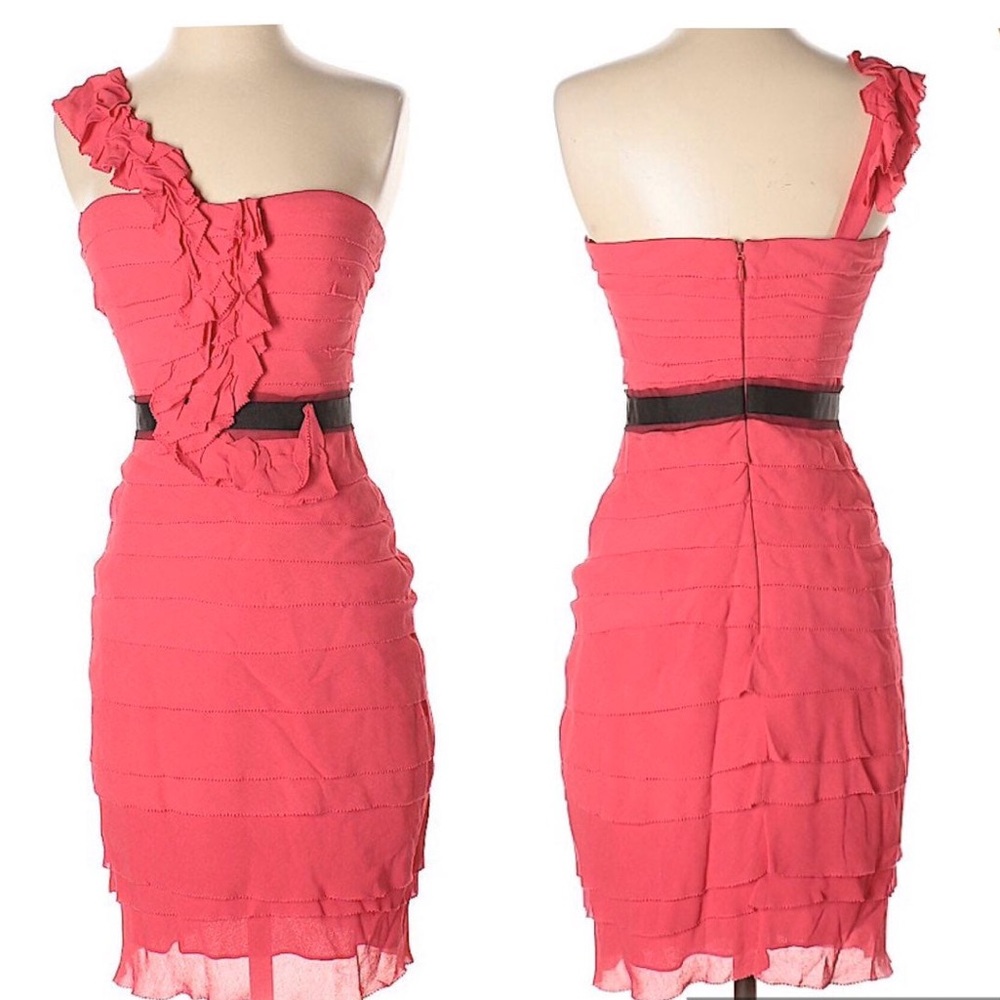 BCBGMaxAzria One Shoulder Cocktail Dress